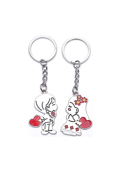 Sevgili Temalı Metal Anahtarlık