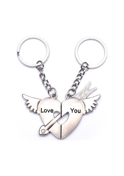 Sevgili Temalı Metal Anahtarlık
