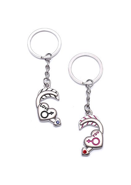 Sevgili Temalı Metal Anahtarlık