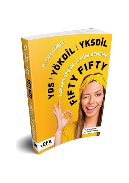 (Efa Serisi ) YDS YÖKDİL YKS -DİL Fıfty Fıfty 15 Mini Deneme