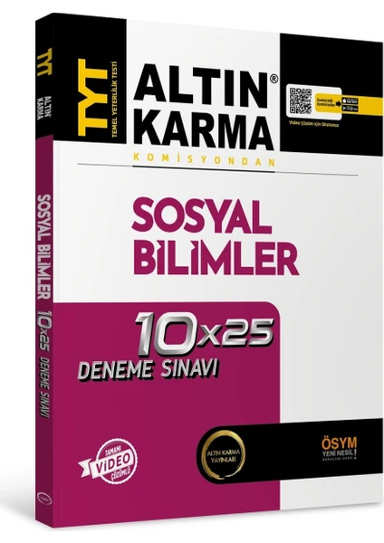 Altın Karma Yayınları 2020  TYT Sosyal Bilimleri Deneme