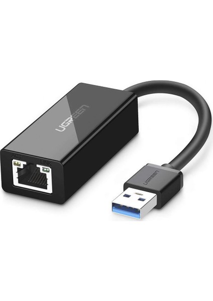 USB 3.0 PC Mac Konsol Tv Box Ethernet Adaptörü Siyah