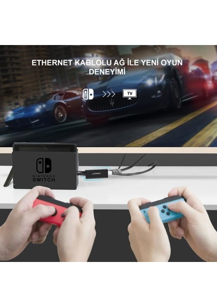 USB 3.0 PC Mac Konsol Tv Box Ethernet Adaptörü Siyah modelleri