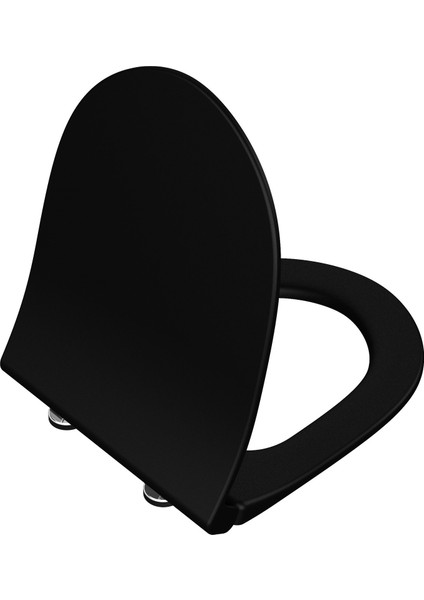 Sento 120-083R009 İnce Klozet Kapağı, Mat Siyah