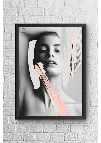 Kadın Çerçeveli Poster Tablo 23,5 x 33,5 cm