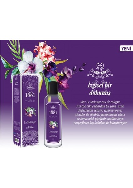 Kolonya Le Melange 80° 250 ml Cam Şişe