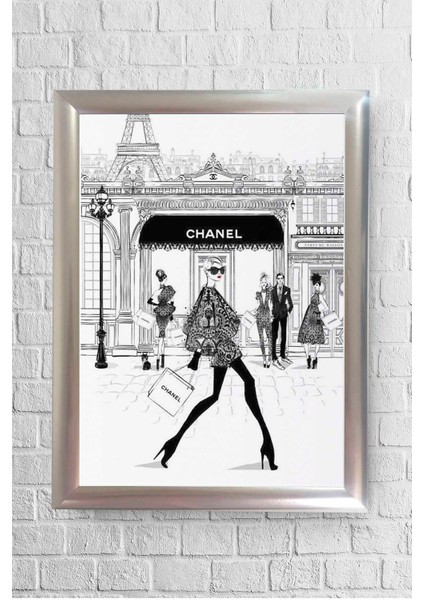 Chanel Store Çerçeveli Poster Tablo 23,5 x 33,5 cm