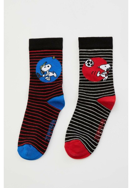 Erkek Çocuk Snoopy Lisanslı 2'li Çorap