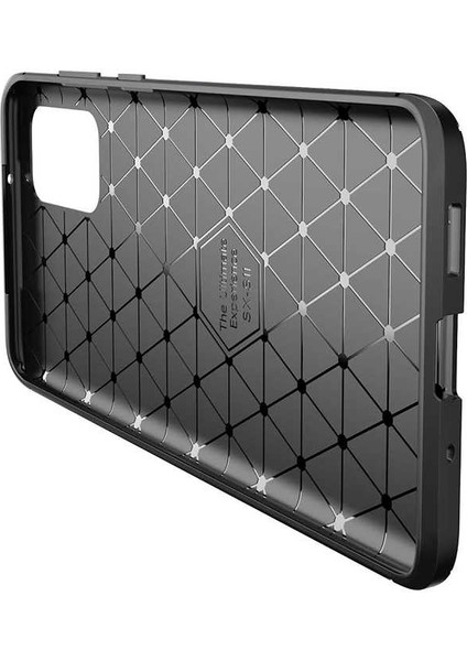 Xiaomi Mi 10 Kılıf Karbon Desenli Lux Negro Silikon Siyah