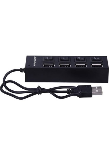 Gaman 4 Port USB 2.0 Hub LED Işık Anahtarlı USB Çoklayıcı