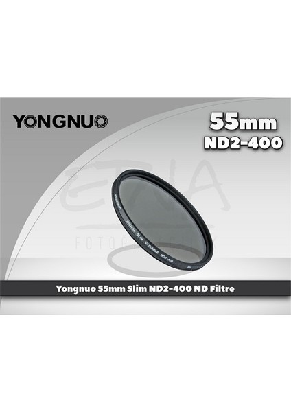 55 mm Slim ND2-400 Variable Nd Filtre