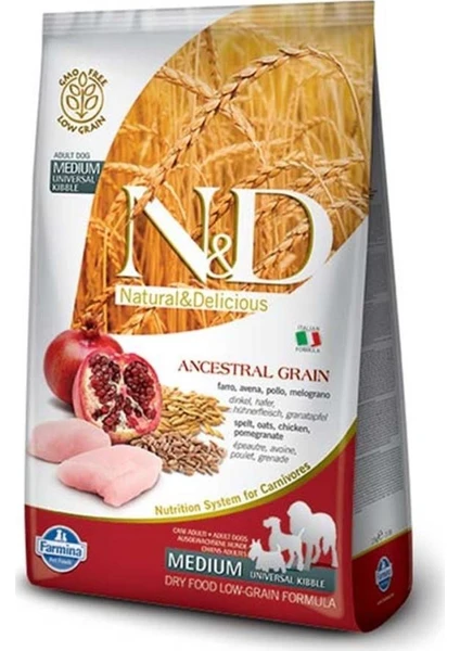 N-D Ancestral Grain Tavuk Kara Buğday Nar Medium Maxi 2,5 kg