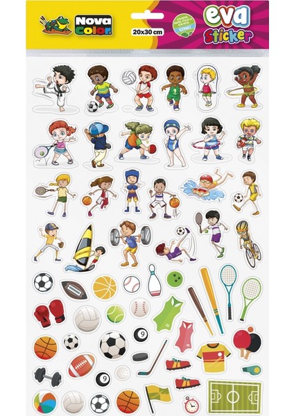 20 x 30cm Spor Eva Sticker