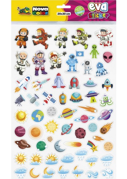 20 x 30cm Uzay- Gökyüzü Eva Sticker