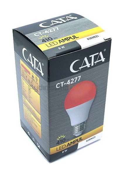 Ct-4277 9 W Renkli Led Ampul Kırmızı