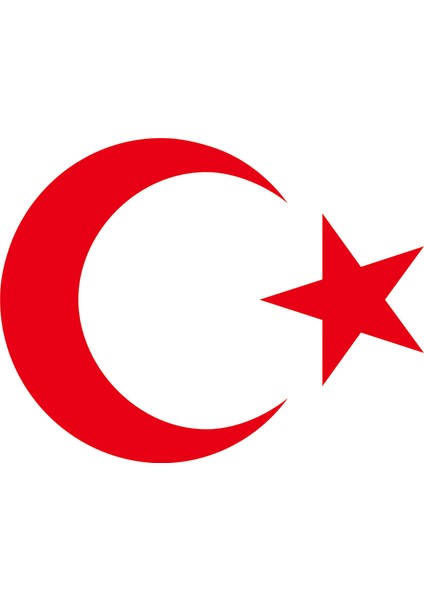 Ayyıldız Sticker 10 x 8 cm 10'lu Paket(Kırmızı-Beyaz)