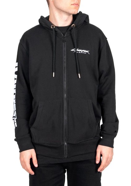 - Cyberpunk 2077 Baharlık Siyah Kapşonlu Sweatshirt Erkek S