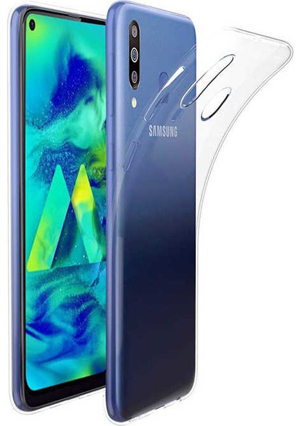 Samsung Galaxy M40 Kılıf Zore Süper Silikon Kamera Korumalı Şeffaf