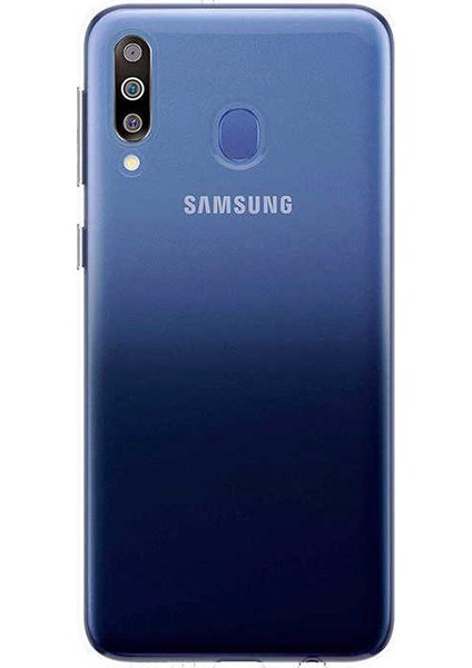 Samsung Galaxy M40 Kılıf Zore Süper Silikon Kamera Korumalı Şeffaf