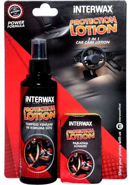 Interwax İkili Set (Torpido Yenileme ve Koruma Sütü - Parlatma Süngeri) 200 ml