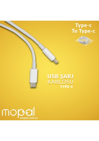 Type-C To Type-C Şarj Kablosu 1m