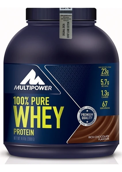 Pure Whey Protein 2000 gr Çikolata