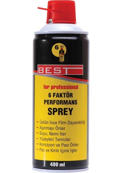 6 Faktör Performans Spray 400 ml Tekli