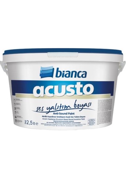 Acusto Ses Yalıtım Boyası Beyaz 2,5 lt