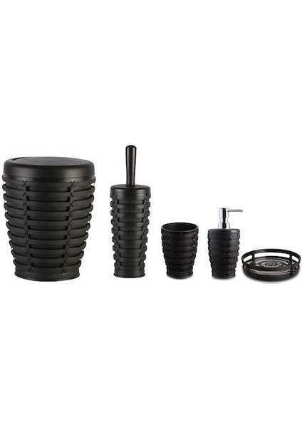 Palm Banyo Seti Kahverengi 5'li