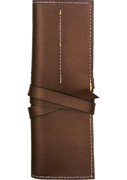 Suni Deri Rulo Kalemlik Kahverengi