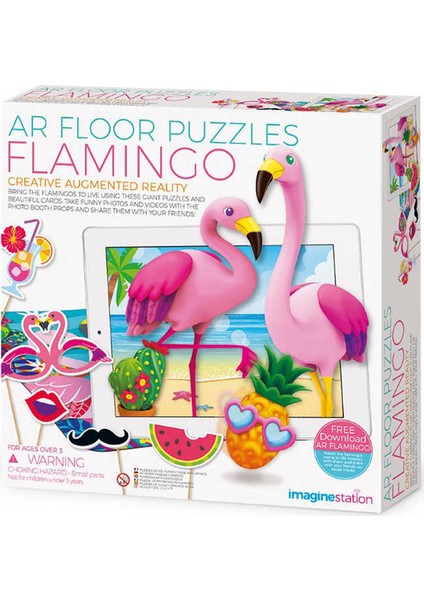 Junoo AR Floor Puzzles Flamingo Aplikasyon Destekli Arttırılmış Gerçeklik Oyunu