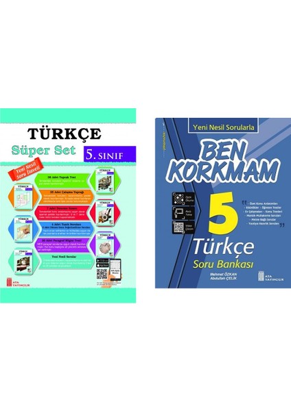 Ata Yayıncılık 5.Sınıf Türkçe Süper Set+Ben Korkmam Türkçe Soru Bankası