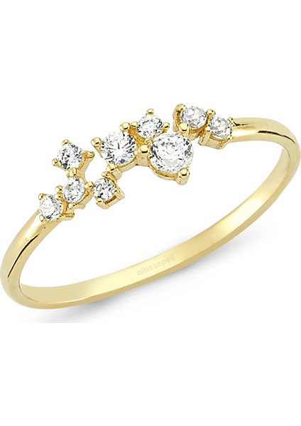 Altınsepeti Altın Yıldızlı Gözyüzü Yüzüğü AS378YZ