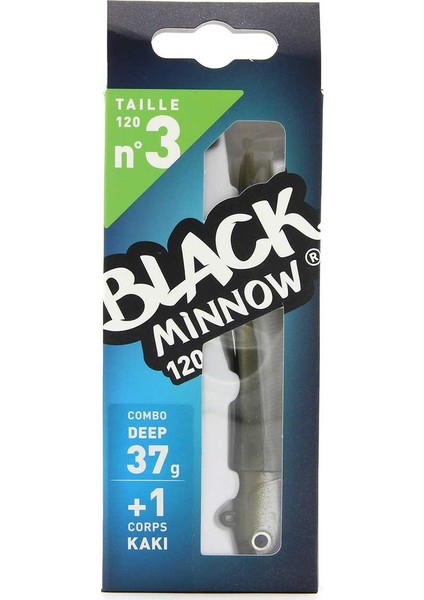 Black Minnow BM120/3 BM1323 Combo Deep 37 grR Kaki/rech Silikon Yem