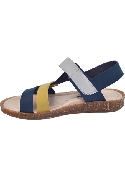 Kiko Şb 2517 26 Erkek Çocuk Sandalet Terlik Lacivert Sarı modelleri