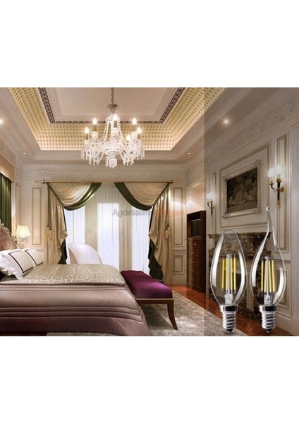 4W Flamanlı Şeffaf Led Buji Ampul CT-4066 - Günışığı