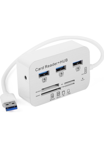 USB 3.0 HUB Çoklu Kart Okuyucu ve 3xUSB 3.0 Çoklayıcı (TXACUCR340)