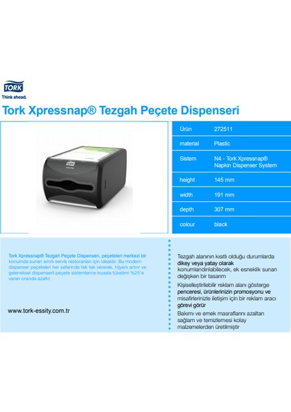 272511 Xpressnap Tezgah Peçete Dispenseri