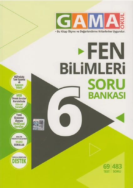 Kurmay Yayınları Gama 6.Sınıf Fen Bilimleri Soru Bankası