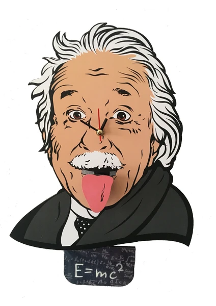 Einstein Sallanır Sarkaçlı Duvar Saati