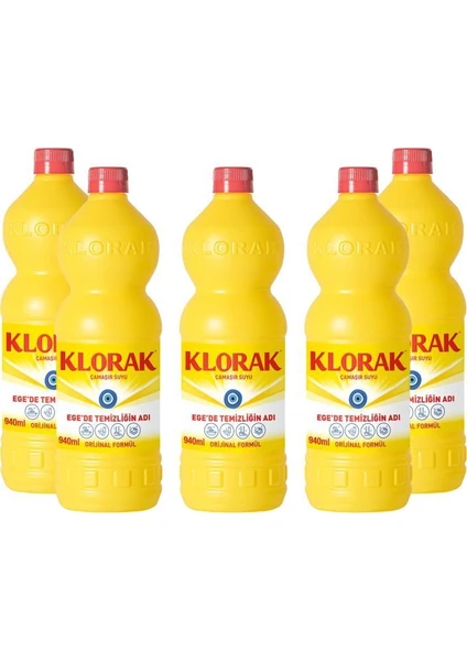 Klorak Çamaşır Suyu 940 ml x 5