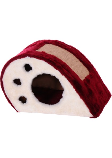 Kedi Tırmalama Platformu Salyangoz Kırmızı 32 cm