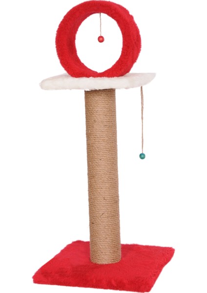 Kedi Tırmalama T6 Çemberli Kırmızı 78 cm
