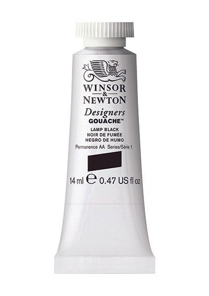 Winsor & Newton 337 Designers Guaj Boya 14 ml Lamp Black S.1