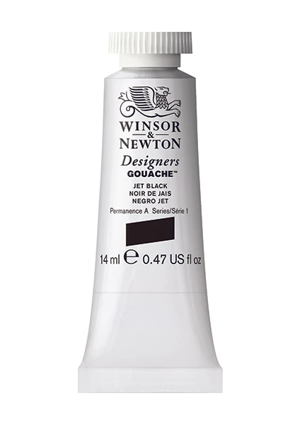 Winsor & Newton 335 Designers Guaj Boya 14 ml Jet Black S.1