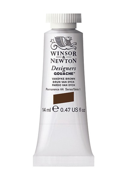 Winsor & Newton 676 Designers Guaj Boya 14 ml Vandyke Browinsor & Newton S.1