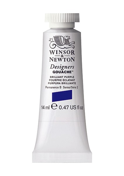 Winsor & Newton 455 Designers Guaj Boya 14 ml Brilliant Purple S.2