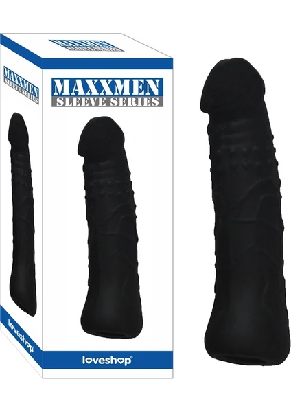 Maxmen 6 cm Dolgulu Siyah Zenci Realistik Uzatmalı Penis Kılıfı