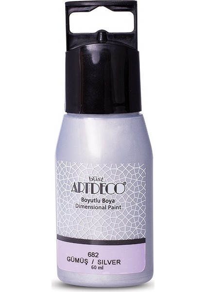 682 Metalik Boyutlu Boya 60 ml Gümüş