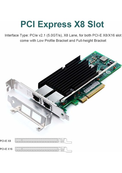 Intel® X540-T2  Dual / 2 Port 10GBE Server Ethernet Kart